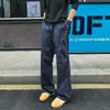 Calça Casual Versátil Masculina Estilo Americano Corte Diagonal Básico Masculina Verão Alta Emagrecedora Tendência Perna Reta Cargo Micro Flare Longa