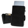 Portatarjetas Metálico Vertical Crazy Horse Estuche para Tarjetas de Aleación de Aluminio Automático Pop-Up 70% de descuento Anti-Desmagnetización Portatarjetas para Hombre