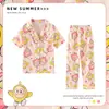 Pijama Infantil para Niñas y Niños, Pantalón Largo y Mangas Cortas, Conjunto de Ropa de Casa Linda de Princesa para Niñas de Verano para Niños Mayores