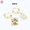 Amarillo Goose Cuadrado Ángulo Recto Circonita 3*3-10*10mm Princesa Amarillo Limón Amarillo Claro Circonita Piedra Preciosa Wuzhou