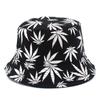 Sombrero de pescador de algodón con diseño de hoja de arce, personalizado, informal, fino, estampado, versátil, para hombre y mujer, con protección solar.
