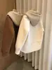 Casaco de Lã Novo Outono/Inverno Plus Size 2026 para Mulheres, Cardigan Tricotado com Capuz Estilo Coreano, Blusa Grossa Falsa de Duas Peças