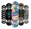 Patineta de 80 cm (31 pulgadas) de 7 capas de arce con doble kick para adultos y adolescentes, completa con 4 ruedas, profesional para trucos y cruising en la calle