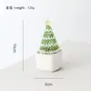 Árbol de Navidad Glaseado de Zibo Planta en Maceta Oficina Decoración Creativa de Escritorio Regalo de Navidad Artesanía de Vidrio Venta al por Mayor
