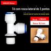 Conector Rosqueado Lateral de 3/8 Polegada com Anel de Borracha para Tê de Conexão Rápida de 3/8 Polegada, Rosca Macho de 3/8 Polegada para Tubo PE de Conexão Rápida de 3/8 Polegada para Máquina de Água Pura Purificador de Água