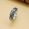 Anillo de plata de ley s925 con cruz para hombre al por mayor plata tailandesa antigua moda tendencia anillo de dedo de comida vid eterna nicho