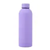 Botella de acero inoxidable de doble capa 304 estilo americano de boca pequeña con pintura de goma, termo, taza de agua deportiva portátil para coche al aire libre