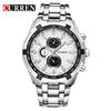 Curren 8023 Wish Reloj Popular Suizo para Hombre Correa de Acero Inoxidable Reloj de Cuarzo de Moda de Alta Gama