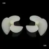 Hélice de modelo de bote de remos pequeño de tres palas, positiva y negativa, de 2 mm, accesorios de propulsor de plástico de nailon, remo submarino en miniatura