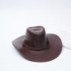 Sombrero de Sol de Verano para Hombre Sombrero Grande de Montar Sombrero de Vaquero Occidental Sombrero de Montar Sombrero de Camping para Exteriores Sombrero de Cuero Sintético