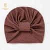 Europa y Estados Unidos nuevos productos para bebés gorro bufanda para la cabeza para niños bebé color sólido anudado bebé recién nacido sin huesos gorro fetal
