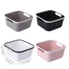 Caja de Almacenamiento Portátil de Escritorio para Artículos Varios Caja Ajustada para Cosméticos Snacks Baño Cesta de Almacenamiento de Plástico Moderna Simple