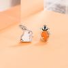 Lindos pendientes de zanahoria de conejo pequeño 2022 nuevos pendientes asimétricos de moda pendientes de verano para mujer creativos