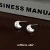 ¡Minimalismo~! Pendientes de botón de superficie brillante de alta gama con pasador plateado, Pendientes de gota de agua, Pendientes simples de fábrica para el día a día