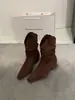 Temporada de Primer Encuentro~V Botas Martin hasta la pantorrilla Botas para mujer 2026 Otoño/Invierno Botines de Ante Botines Cortos Ajustados Marrón Melard