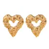 Pendientes grandes redondos de moda estilo europeo y americano, empalmados, con líneas geométricas exageradas y forma de corazón, perfectos para sesiones de fotos