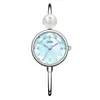 Reloj Pulsera Delgado con Incrustaciones de Diamante y Perla Madre de Perla para Mujer, Resistente al Agua, Estilo Nicho, Reloj de Cuarzo, Reloj Estilo Pulsera Gedi