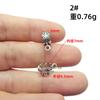 Anillo corredizo de tres vías de plata tibetana, cabeza colgante, accesorios de joyería, pulsera DIY, collar, cuentas, plata antigua, hebilla de conexión, colgante, material