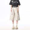 Naranja Infantil # Diseño Funcional Plisado Pantalones Cargo Casuales de Pierna Ancha para Mujer, Holgados Adelgazantes Versátiles Rectos Cortos Modernos