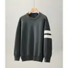 Suéter de punto a rayas para pareja de hombre y mujer, estilo old money, cuello redondo, capa interior, prenda exterior, otoño e invierno, venta al por mayor de fábrica transfronteriza