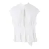 Camisa Feminina Elegante de Manga Curta Estilo Europeu e Americano Transfronteiriço Z Moda Nova 2026 Top Camiseta da Moda 2903272