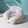 Almohada en forma de U, almohada para siesta en la oficina, almohada de soporte para el cuello, almohada de avión de dibujos animados, almohada de viaje portátil para el cuello, almohada para el cuello con forma de joroba, personalizable con logo