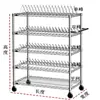 Carrinho de Transferência de Material com Rack para Bandejas SMT Rack de Armazenamento Aço Inoxidável Cromado Placa Anti-Estática Rack de Linha de Pico Único Pico Duplo
