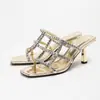 Sandalias Elegantes y con Estilo sin Cierre con Pedrería para Mujer, Nuevas Sandalias de Tacón de Aguja con Punta Abierta de Primavera, Sandalias de Tacón Alto de Comercio Exterior Transfronterizo