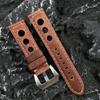 Adecuado para Correa de Reloj Huawei Gt5 para Personas con Muñeca Gruesa, Retro Escarchado, Cuero Crazy Horse, Primera Capa de Piel de Vaca, Agujero Transpirable, Correa de Muñeca de 20 mm para Hombre