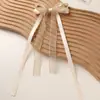 Estilo Ballet Hada Súper Lindo Rosa Largo Lazo de Cinta DIY Tocado Hecho a Mano Accesorios para Doble Cola de Caballo
