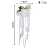 Nova Decoração de Carro de Casamento com Flores Artificiais, Maçanetas de Porta de Frota de Casamento, Decorações de Espelho Retrovisor, Flores Artificiais para Carro Estilo Fita de Rosa