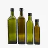 Garrafa Quadrada de Vidro Verde Escuro para Azeite, Garrafa Vazia para Óleo Vegetal, Óleo de Camélia, Óleo de Gergelim, Garrafa Espessa Selada para Vinho e Bebidas