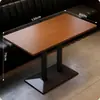 Juego de mesa y sillas de bar, bar musical, taberna pequeña, mesa y sillas de comedor de madera maciza, restaurante occidental, cafetería vintage, muebles de comedor