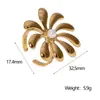 Anel de Aço Inoxidável com Abertura Ajustável para Mulheres, Venda Quente Transfronteiriça, Joia de Anel de Aço Titânio Dourado 18K Eletrodepositado da Moda, Luxo Leve