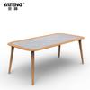 Pátio Ya Teng Sofá de Rattan Nórdico para Exterior Cadeira de Rattan para Lazer no Jardim Combinação de Mesa de Madeira Maciça Personalizado de Fábrica