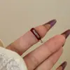 Anillo de Dedo Índice Saturno con Goteo de Aceite Letra Estilo Chica Picante Dulce y Fresca para Mujer, Anillo de Moda para Uso Diario, Anillo Versátil y de Diseño Único Tendencia