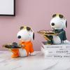 Adornos artesanales de resina, creativos y lindos, de Snoopy, para el hogar, escritorio, almacenamiento de llaves, adornos de regalo.
