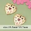 Anel de Cinto Fashion Retro Exagerado Colorido de Zircônia Banhado a Ouro Real 18K Pingente Brincos DIY Colar Acessórios Semi-Acabados