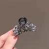 Estilo Coreano Exquisito Flor de Margarita de Pedrería Mini Flequillo Lateral Pinza de Garra Pequeña Moda Versátil Pinzas para Mechones Sueltos de la Frente Accesorios para el Cabello