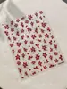 Adesivos de Unha com Padrão de Formiga e Folha de Ouro, Design de Pistilo de Flor Vermelho Brilhante, Adesivos de Unha Simples para o Dia a Dia Fábrica YT9179