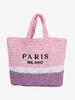Bolso de Paja Tejida a Mano con Letra de Gran Capacidad Nuevo Bolso de Paja Tejida a Rayas de Moda Bolso de Playa para Vacaciones Bolso de Mujer que Combina con Todo