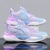 Zapatos de Baloncesto Guochao Súper Ligeros de Malla Transpirable Luminosos de Moda para Hombres y Mujeres Versátiles Amortiguación Resistentes al Desgaste Antideslizantes Zapatos Deportivos Casuales