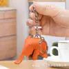 Llavero de Elefante Pequeño Lindo de Cuero Genuino Colgante Creativo de Animal para Llave de Coche Colgante de Muñeca de Bolso de Piel de Vaca de Primera Capa Lindo