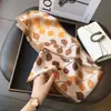 Bufanda de Seda de Hangzhou 100% Seda de Morera Hoja de Arce Otoñal Bufanda de Seda Doble Capa Doble Cara Bufanda Larga de Seda para Mujer Cinta