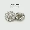Botones Metálicos de Alta Gama con Calados y Flores de Pedrería para Suéteres, Trajes, Chaquetas, Abrigos Botones Decorativos Llenos de Botones de Piel de Diamante