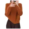 Camiseta Base de Punto Estilo Europeo con Cuello Medio Alto para Mujer, Nuevo Estilo Primavera y Otoño 2026, Suéter Interior Muy Atractivo, Top Ajustado