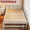 Cama Plegable sin Instalación 1.2m Cama Individual para Adultos, Uso en Casa, Cama Pequeña, Cama Temporal, Nuevo Modelo 2026, Cama Reforzada de Madera Dura