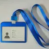 Porta-Crachá de Alumínio Anti-Magnético de Face Única com Cordão Porta-Crachá de Metal para Trabalho Cartão de Acesso de Estudante Porta-Cartão de Ônibus
