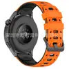 Correa de Silicona Transpirable Doble Color Estilo Mecha Adecuada para Huawei Gt3 46mm Samsung Watch Correa de Silicona