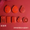Colgantes Auténticos de Cinnabrio de Alto Contenido con Rueda Zodiacal de Doce Animales, Arena Roja Auténtica, Entrega a Domicilio, Forma de Gota de Lluvia, Colgante Amuleto de Amatista Morada
